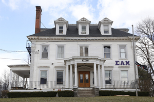 The Sigma Alpha Mu fraternity house, located at 727 Comstock Ave. and owned by Zeta Psi, is the subject of a lawsuit between the two fraternities. Sammy alleges that Zeta Psi broke its housing contract when it agreed to lease the house to Phi Gamma Delta next fall.