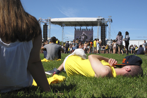 Not everyone is able to sleep it off during Juice Jam like this festival-goer in 2013.