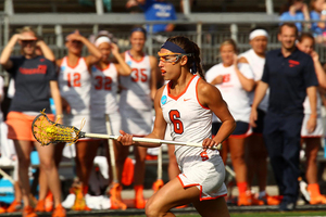 SU alumna Natalie Glanell played a strong defense during her time on the women's lacrosse team.