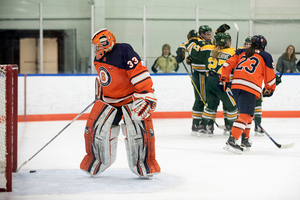 Syracuse lost, 3-0, to North Dakota on Friday afternoon. The Orange is 6-9-1 this season.