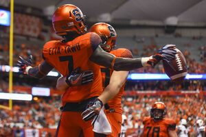 Amba Etta-Tawo broke Syracuse's record for receiving yards in a single season.