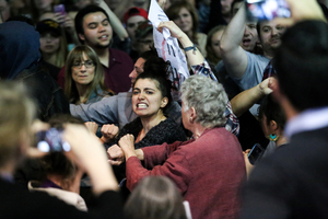 Local central New York groups are heading to Washington D.C. to protest the election of President-elect Donald Trump this weekend. The above photo shows protests during a Trump rally in Syracuse last April.