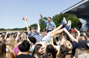 The Juice Jam crowd was at its rowdiest during MØ's performance, but cooled down for Ugly God's profession of his love for Pokemon.