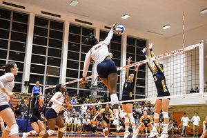 Santita Ebangwese has used slide hits to rack up a lot of her 127 kills this season as a senior.