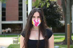 SU Freshman Ava Lahijani was hesitant to invest in a fabric mask at the start of the pandemic, but now coordinates her reusable masks with her outfits.