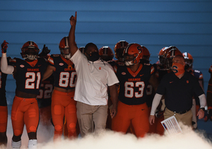 Dino Babers said after Syracuse's loss that he’s honored to coach at the school where the next U.S. president graduated from. 