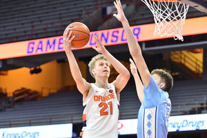 Marek Dolezaj finished with eight points in 36 minutes against North Carolina.