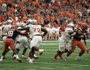 Roscoe forced the fumble that led to SU’s game-winning drive and his 5.5 sacks this season are tied for the second-most in the nation.