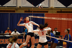 Marina Markova had two kills and two solo blocks at the beginning of the third set. 