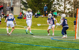 Jake Taylor recorded a career-high eight goals against Syracuse, including several on trick shots inspired by Gary Gait. 