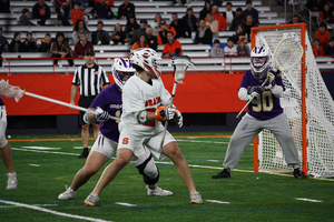 Joey Spallina scored five goals in Syracuse's win over UAlbany, avenging its defeat to the Great Danes last season.