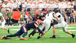 SU's defense held the Black Knights to 1-for-7 on third and fourth down attempts in the second half.