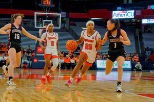 Syracuse's dominated the boards against Lafayette out rebounding the Leopards 58-27 in its first game of the season. 