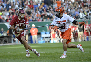 JoJo Marasco cradles in his left hand. The Orange midfielder scored two goals and had three assists in the comeback win.