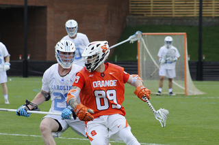 Troy Lauder tries to get around UNC's Jack Rowlett